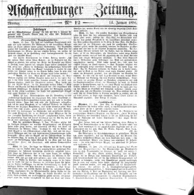 Aschaffenburger Zeitung Montag 14. Januar 1856