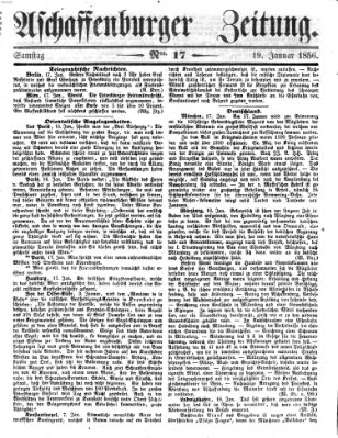 Aschaffenburger Zeitung Samstag 19. Januar 1856