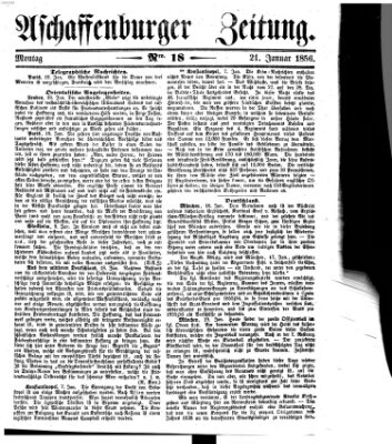 Aschaffenburger Zeitung Montag 21. Januar 1856