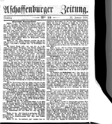 Aschaffenburger Zeitung Dienstag 22. Januar 1856