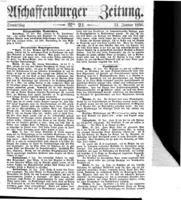 Aschaffenburger Zeitung Donnerstag 24. Januar 1856