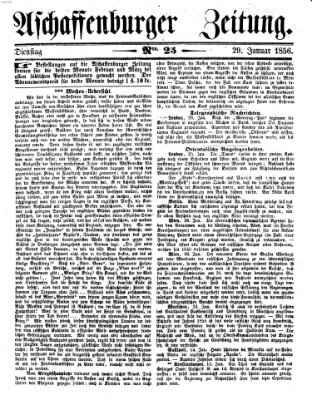 Aschaffenburger Zeitung Dienstag 29. Januar 1856