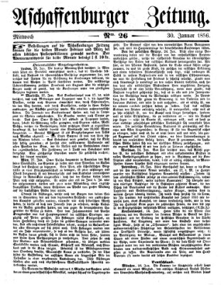 Aschaffenburger Zeitung Mittwoch 30. Januar 1856