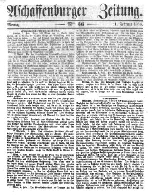 Aschaffenburger Zeitung Montag 11. Februar 1856