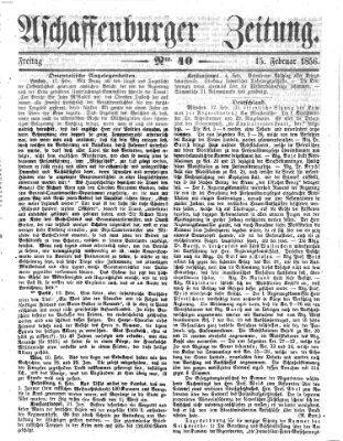 Aschaffenburger Zeitung Freitag 15. Februar 1856