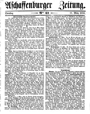 Aschaffenburger Zeitung Dienstag 11. März 1856