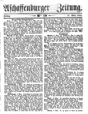 Aschaffenburger Zeitung Freitag 21. März 1856