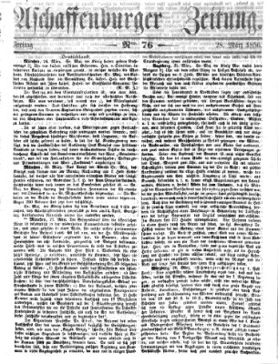 Aschaffenburger Zeitung Freitag 28. März 1856