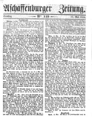 Aschaffenburger Zeitung Samstag 17. Mai 1856