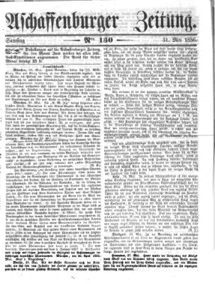 Aschaffenburger Zeitung Samstag 31. Mai 1856