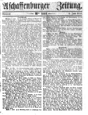 Aschaffenburger Zeitung Mittwoch 4. Juni 1856