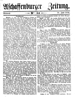 Aschaffenburger Zeitung Mittwoch 18. Juni 1856