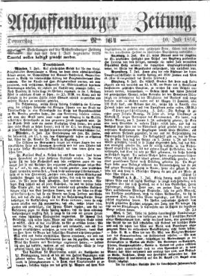 Aschaffenburger Zeitung Donnerstag 10. Juli 1856