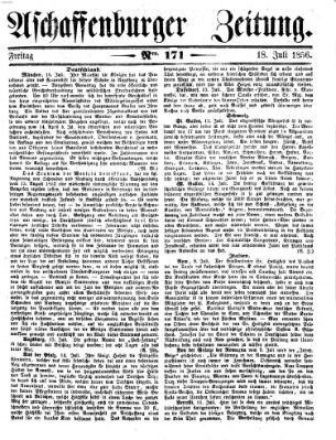 Aschaffenburger Zeitung Freitag 18. Juli 1856