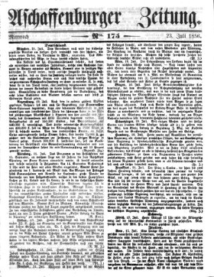 Aschaffenburger Zeitung Mittwoch 23. Juli 1856