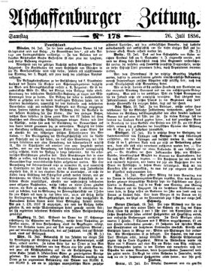 Aschaffenburger Zeitung Samstag 26. Juli 1856