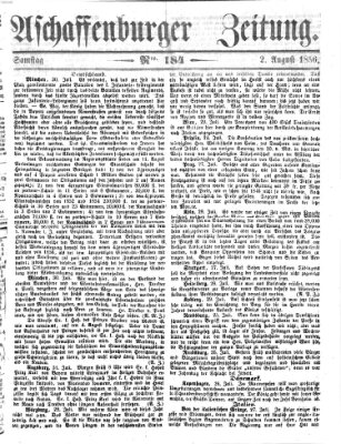 Aschaffenburger Zeitung Samstag 2. August 1856