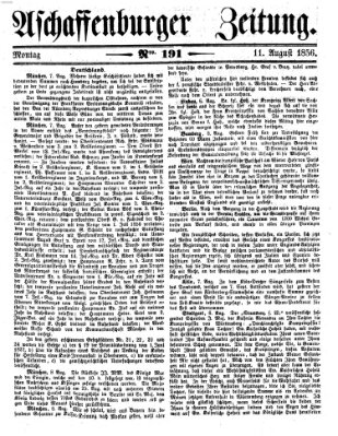 Aschaffenburger Zeitung Montag 11. August 1856