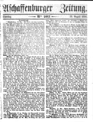 Aschaffenburger Zeitung Samstag 23. August 1856