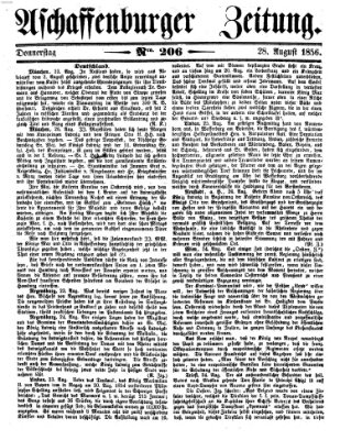 Aschaffenburger Zeitung Donnerstag 28. August 1856