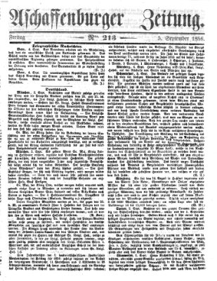 Aschaffenburger Zeitung Freitag 5. September 1856