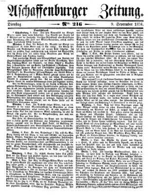 Aschaffenburger Zeitung Dienstag 9. September 1856