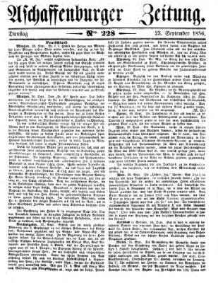 Aschaffenburger Zeitung Dienstag 23. September 1856