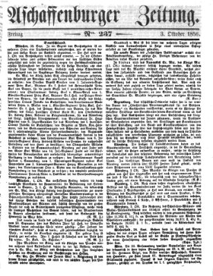 Aschaffenburger Zeitung Freitag 3. Oktober 1856