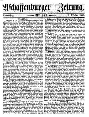 Aschaffenburger Zeitung Donnerstag 9. Oktober 1856