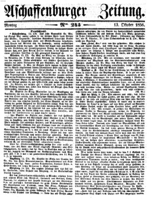 Aschaffenburger Zeitung Montag 13. Oktober 1856