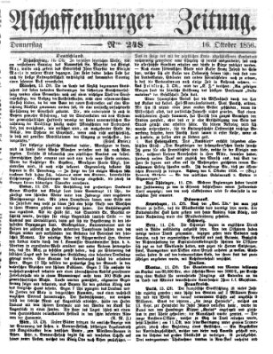 Aschaffenburger Zeitung Donnerstag 16. Oktober 1856