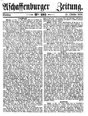 Aschaffenburger Zeitung Dienstag 21. Oktober 1856