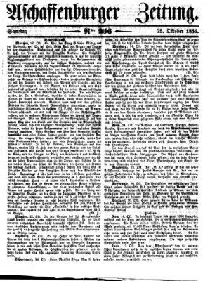 Aschaffenburger Zeitung Samstag 25. Oktober 1856