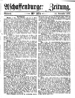 Aschaffenburger Zeitung Mittwoch 12. November 1856