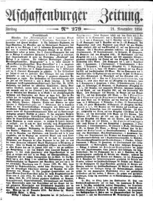 Aschaffenburger Zeitung Freitag 21. November 1856