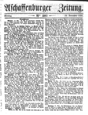 Aschaffenburger Zeitung Montag 24. November 1856