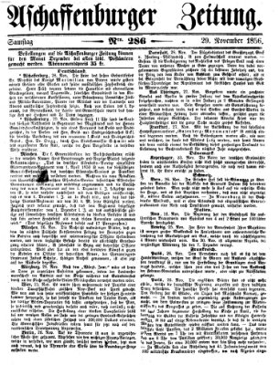 Aschaffenburger Zeitung Samstag 29. November 1856