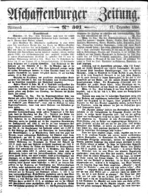 Aschaffenburger Zeitung Mittwoch 17. Dezember 1856