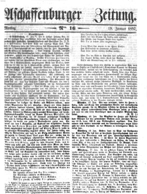 Aschaffenburger Zeitung Montag 19. Januar 1857