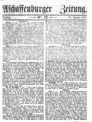 Aschaffenburger Zeitung Dienstag 20. Januar 1857