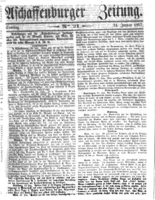 Aschaffenburger Zeitung Samstag 24. Januar 1857