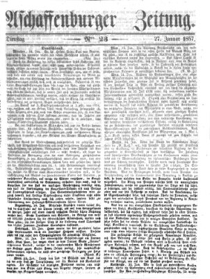 Aschaffenburger Zeitung Dienstag 27. Januar 1857