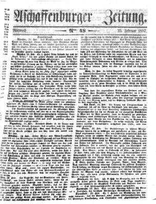 Aschaffenburger Zeitung Mittwoch 25. Februar 1857