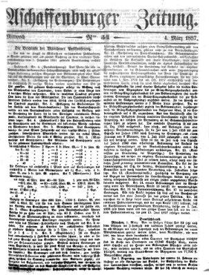 Aschaffenburger Zeitung Mittwoch 4. März 1857