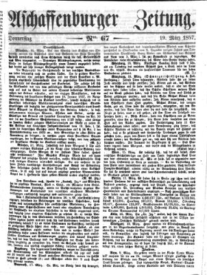 Aschaffenburger Zeitung Donnerstag 19. März 1857