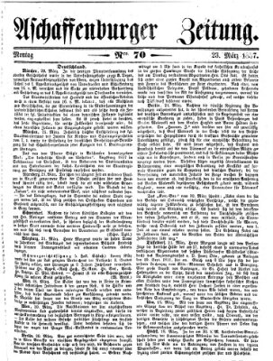 Aschaffenburger Zeitung Montag 23. März 1857