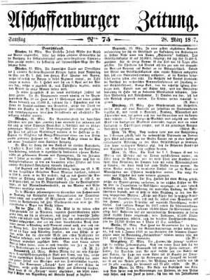 Aschaffenburger Zeitung Samstag 28. März 1857