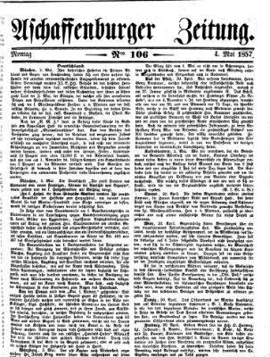 Aschaffenburger Zeitung Montag 4. Mai 1857