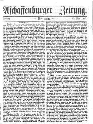 Aschaffenburger Zeitung Freitag 15. Mai 1857