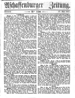 Aschaffenburger Zeitung Mittwoch 27. Mai 1857